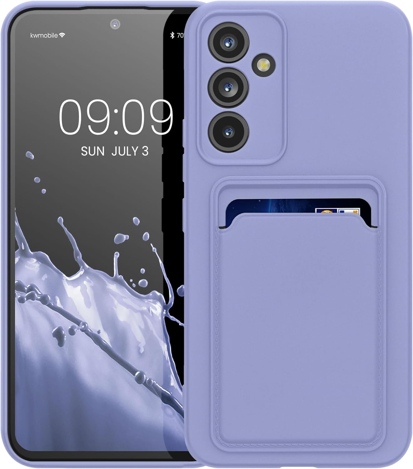 KW Samsung Galaxy A54 5G Θήκη Σιλικόνης TPU με Υποδοχή για Κάρτα - Lavender