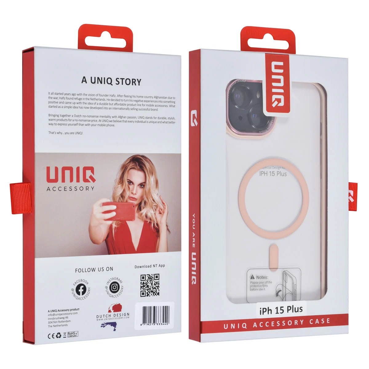 Tuniq iPhone 15 Plus / 14 Plus - MagSafe Σκληρή Θήκη με Πλαίσιο Σιλικόνης - Ροζ Ματ