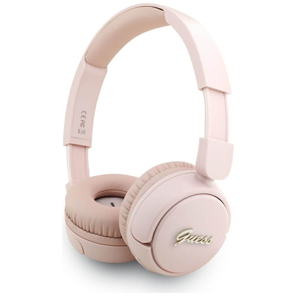 Guess Over - Ear Metal Logo Script - Ασύρματα Bluetooth Ακουστικά - Pink