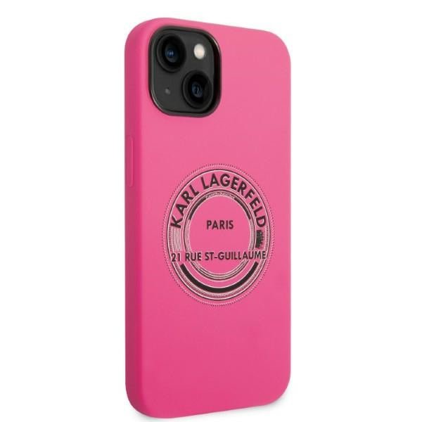 Karl Lagerfeld iPhone 14 Plus Silicone RSG Θήκη Σιλικόνης - Pink - KLHCP14MSRSGRCF