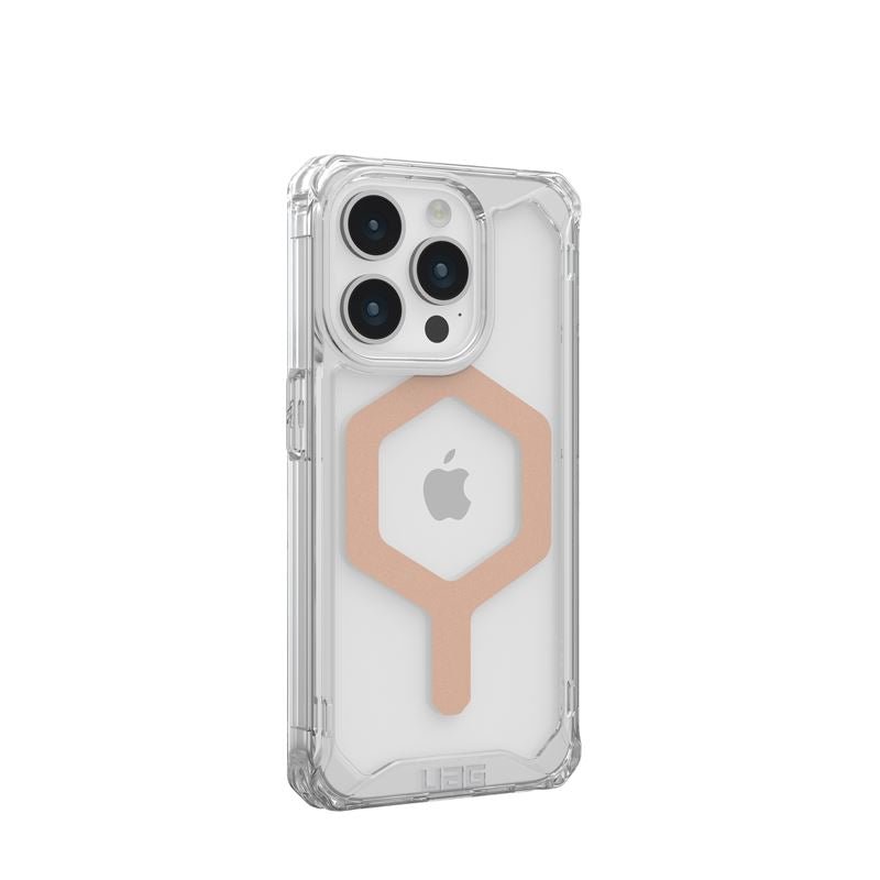 UAG iPhone 15 Pro Plyo Series Θήκη Υψηλής Προστασίας με MagSafe - Ice / Rose Gold - Διάφανη