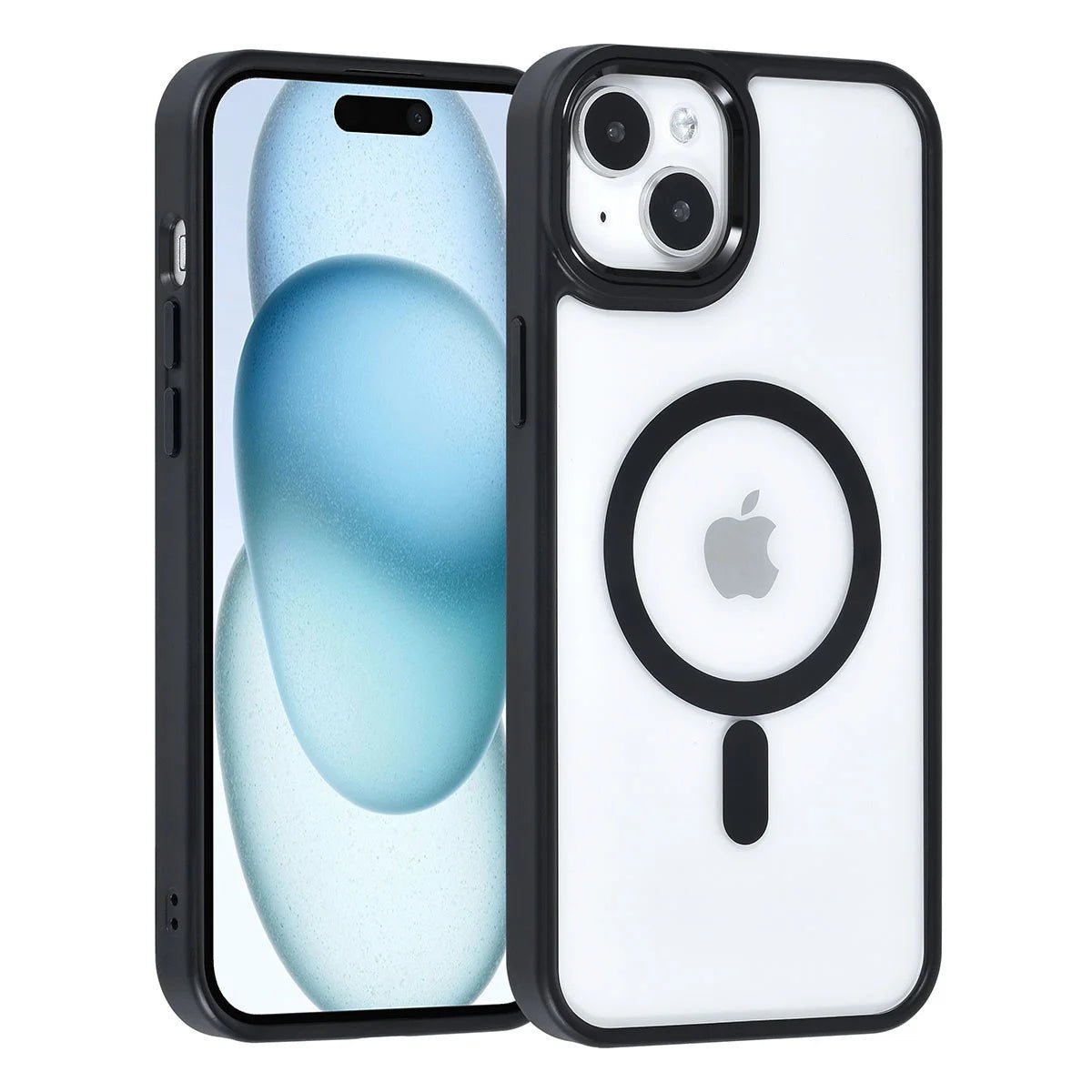 Tuniq iPhone 15 Plus / 14 Plus - MagSafe Σκληρή Θήκη με Πλαίσιο Σιλικόνης - Μαύρη / Διάφανη