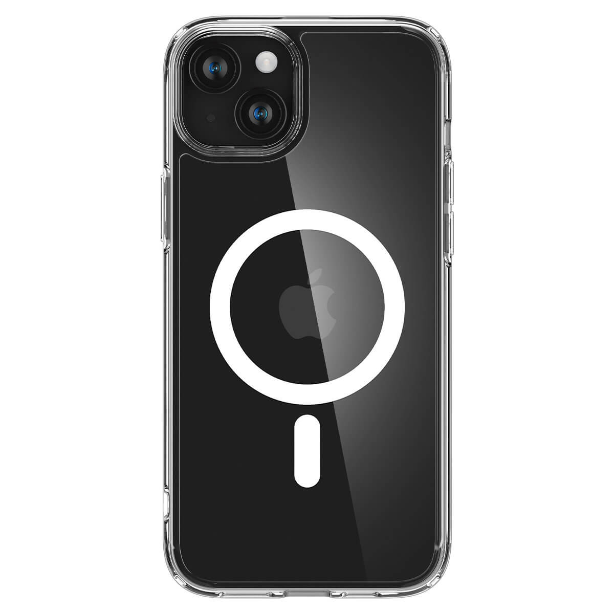 Spigen iPhone 15 Crystal Hybrid Mag Σκληρή Θήκη με Πλαίσιο Σιλικόνης Και MagSafe - White