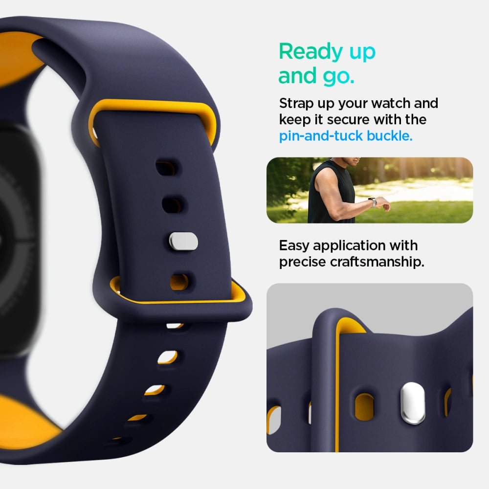 Spigen Λουράκι Apple Watch 8/9/10/11 - SE (1/2/3) - 40/41/42mm Nano Pop Σιλικόνης - Blueberry Navy