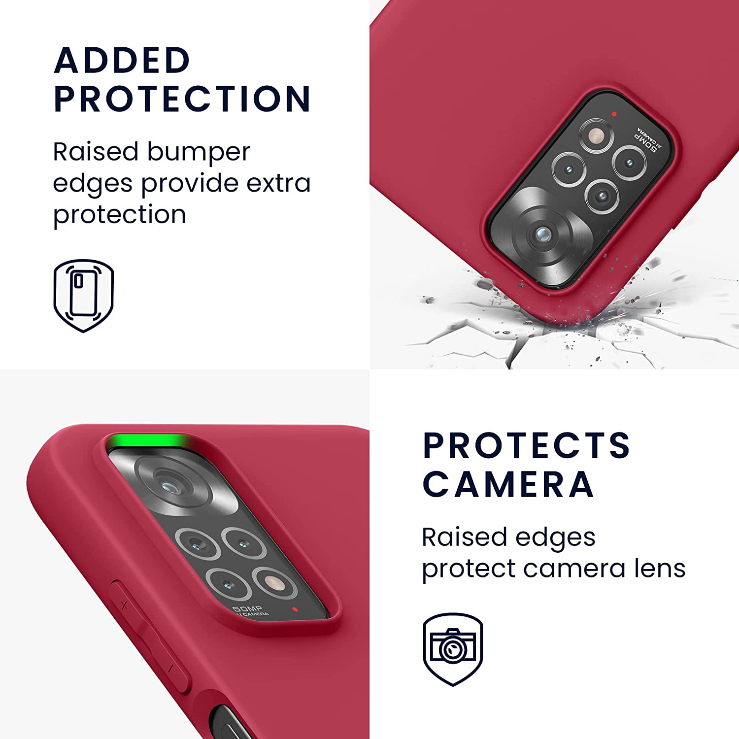 KW Xiaomi Redmi Note 11 / Redmi Note 11S Θήκη Σιλικόνης TPU - Matte Fuchsia - 57368.100