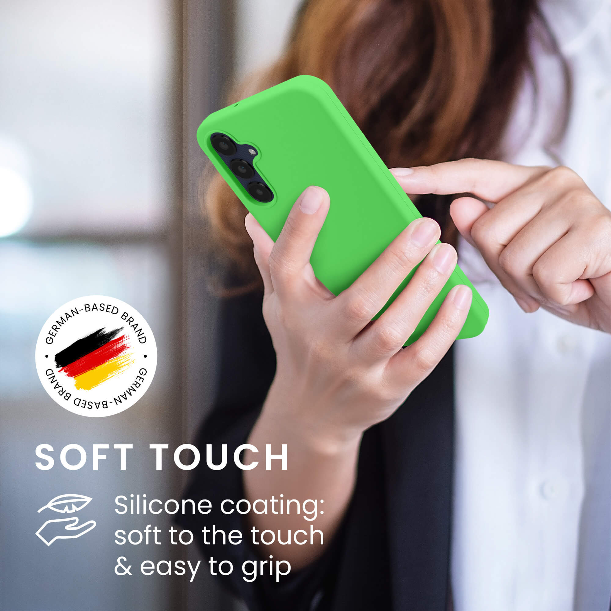 KW Samsung Galaxy A25 5G Θήκη Σιλικόνης Rubberized TPU - Lime Green