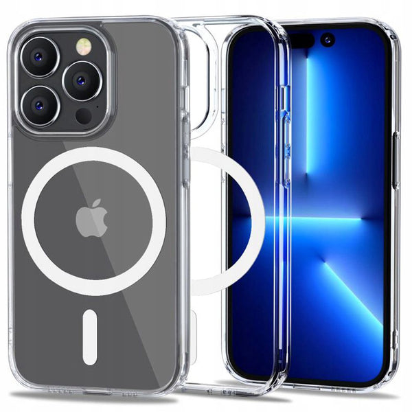 Tech - Protect iPhone 14 Pro Flexair Hybrid MagSafe Σκληρή Θήκη με Πλαίσιο Σιλικόνης και MagSafe - Διάφανη