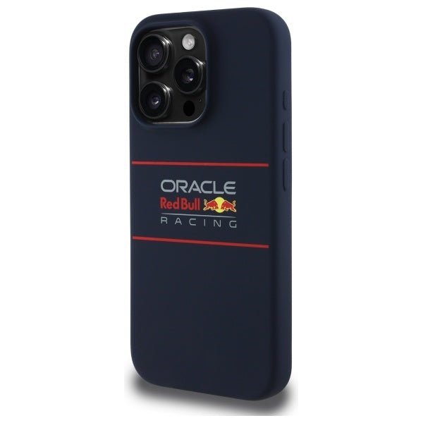 Red Bull iPhone 16 Pro Max - Silicone Horizontal Logo - MagSafe Σκληρή Θήκη με Πλαίσιο Σιλικόνης - Navy - RBHMP16X24SIHSRV