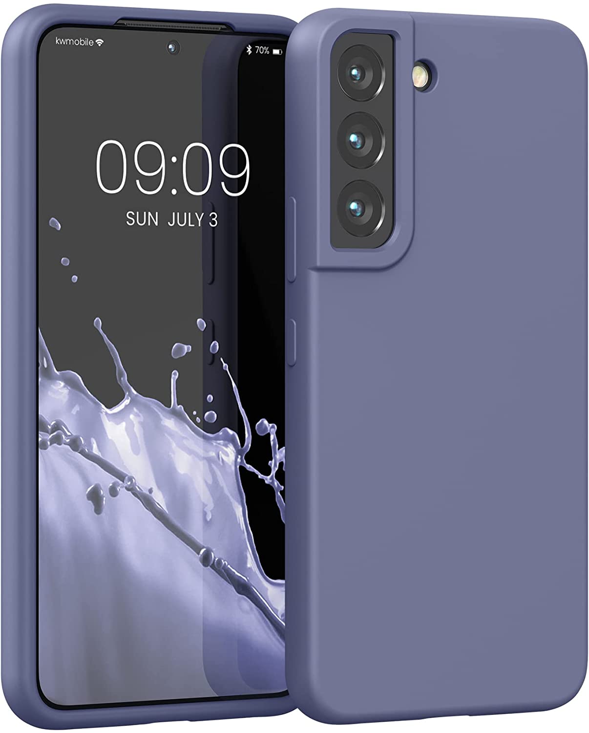 KW Samsung Galaxy S22 Θήκη Σιλικόνης Rubberized TPU - Lavender Grey Matte - 56756.136