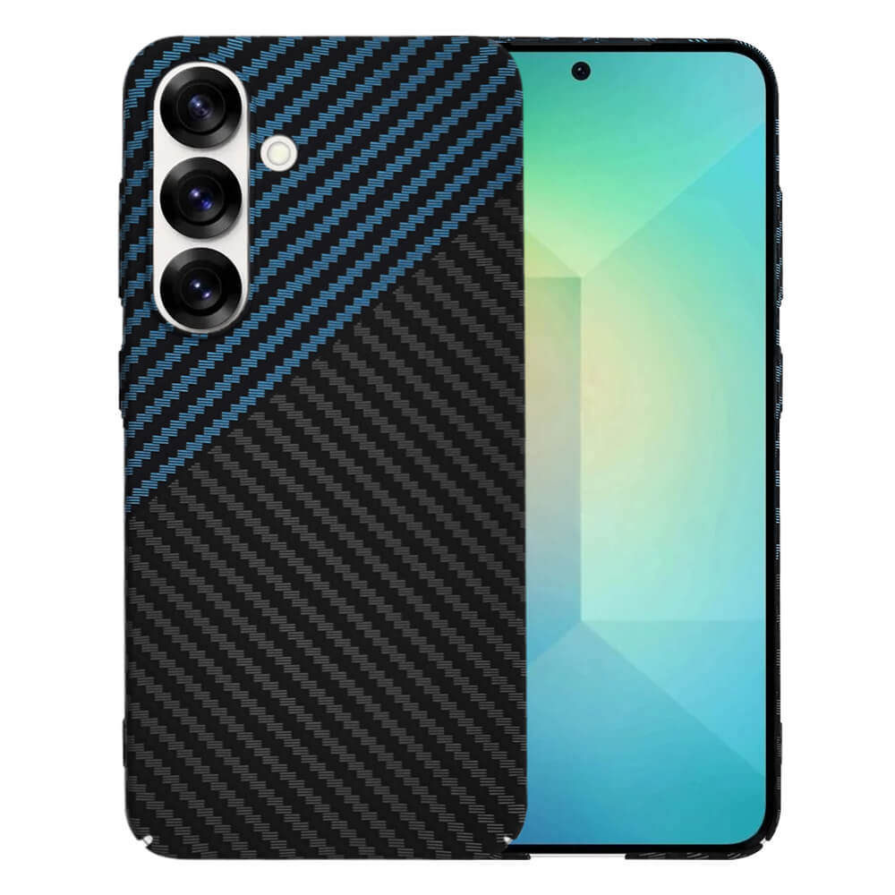 Techsuit Samsung Galaxy S25 Σκληρή Θήκη Carbonite FiberShell - Blue Pulse