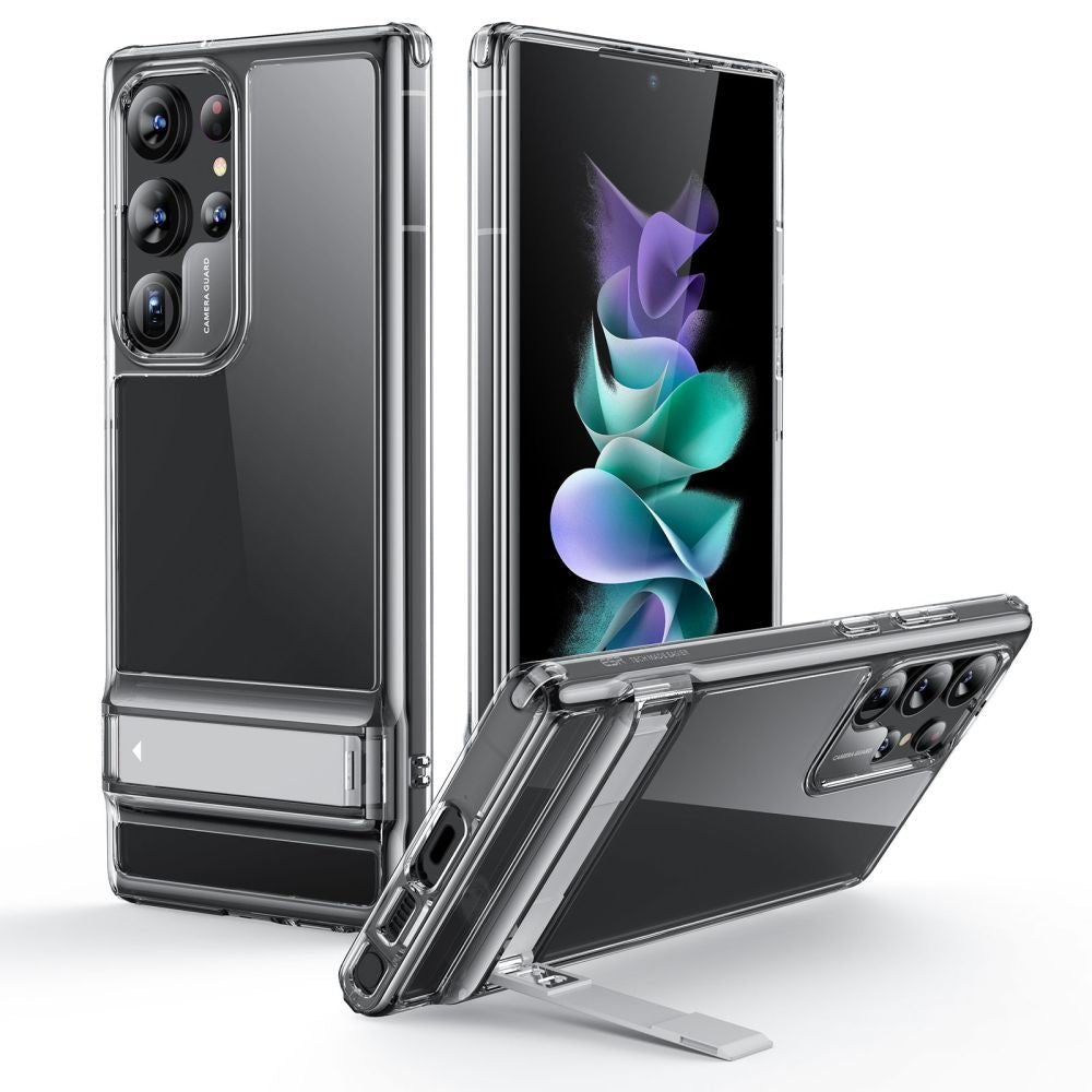 ESR Samsung Galaxy S23 Ultra - Air Shield Boost Σκληρή Θήκη με Πλαίσιο Σιλικόνης και Stand - Διάφανη