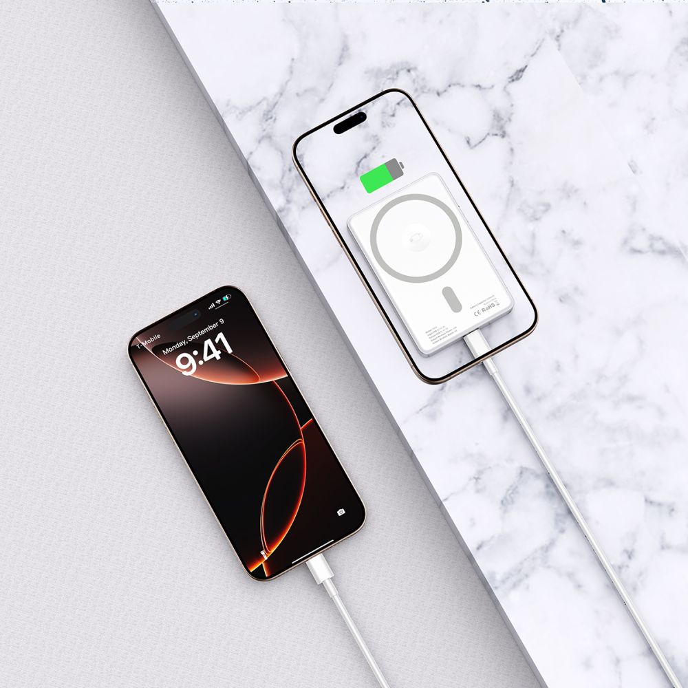 Tech - Protect PB33 Lifemag MagSafe PowerBank Μαγνητικό PowerBank Κινητού 5000 mAh - Silver