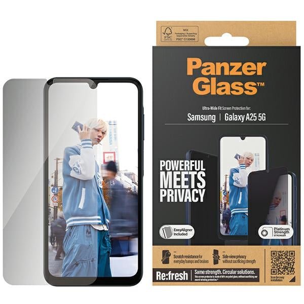 PanzerGlass Samsung Galaxy A25 5G Ultra - Wide Fit Privacy Easy Aligner Αντιχαρακτικό Γυαλί Οθόνης - Black
