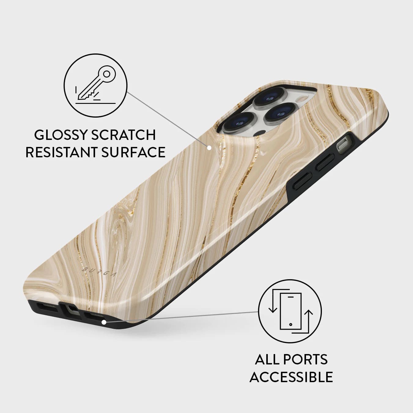 Burga iPhone 15 Pro Max Fashion Tough MagSafe Σκληρή Θήκη με MagSafe - Full Glam