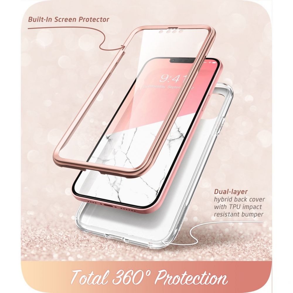 i - Blason iPhone 13 Pro Max Cosmo Σκληρή Θήκη με Πλαίσιο Σιλικόνης και Προστασία Οθόνης - Marble