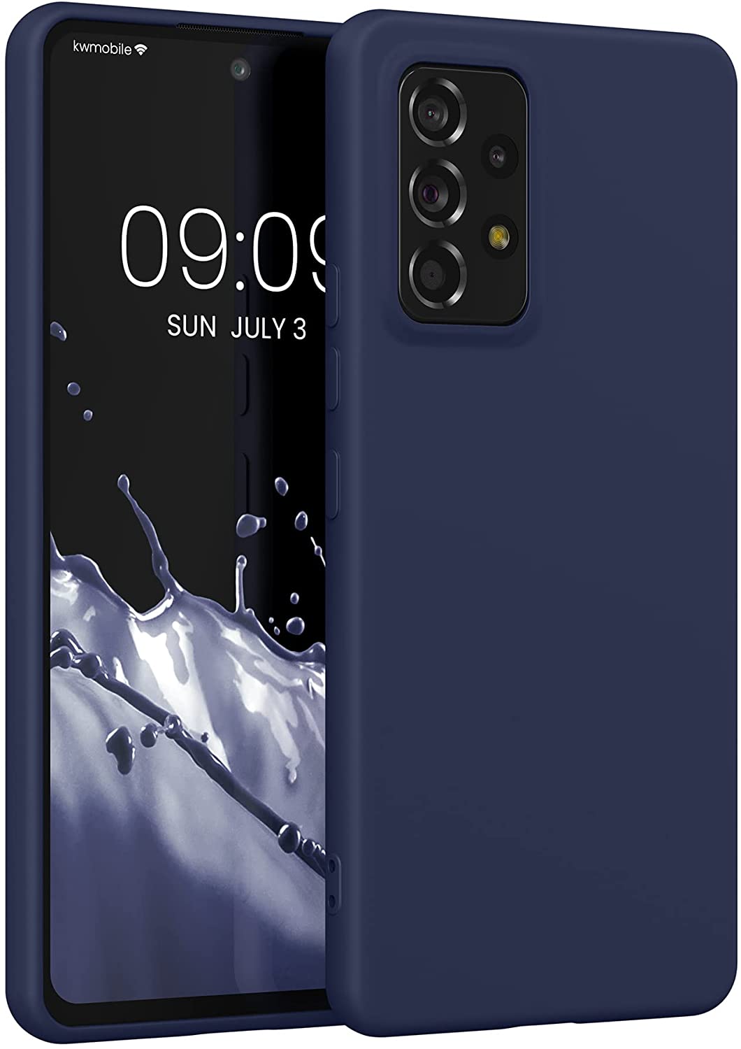 KW Samsung Galaxy A53 5G Θήκη Σιλικόνης Rubberized TPU - Blueberry Blue - 58051.186