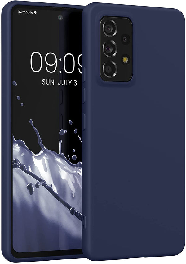 KW Samsung Galaxy A53 5G Θήκη Σιλικόνης Rubberized TPU - Blueberry Blue - 58051.186