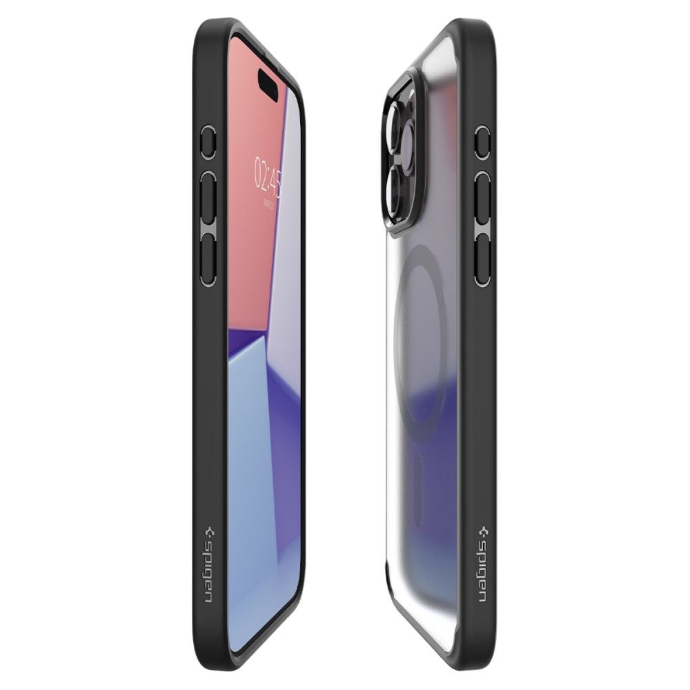 Spigen iPhone 15 Pro Max Ultra Hybrid Mag Σκληρή Θήκη με Πλαίσιο Σιλικόνης Και MagSafe - Frost Black