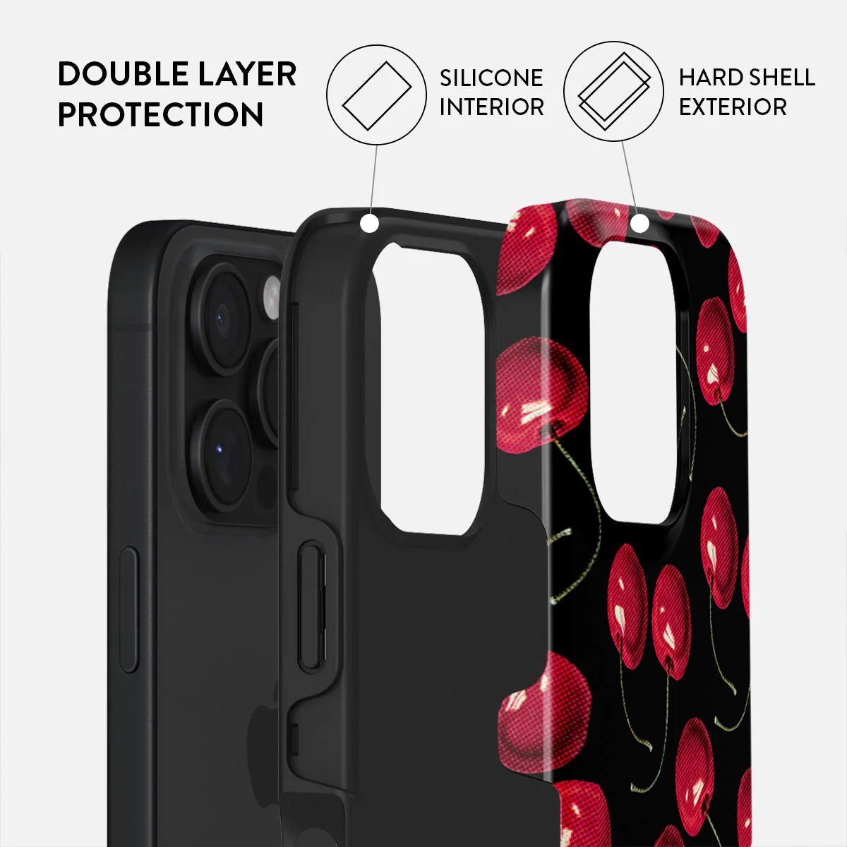 Burga iPhone 16 Pro Fashion Tough MagSafe Σκληρή Θήκη με MagSafe - Cherrybomb