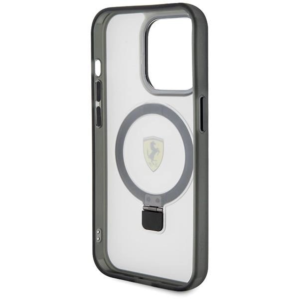 Ferrari iPhone 15 Pro Ring Stand 2023 Collection MagSafe Σκληρή Θήκη με Πλαίσιο Σιλικόνης και Stand / MagSafe - Ημιδιάφανη / Black - FER000609 - 0