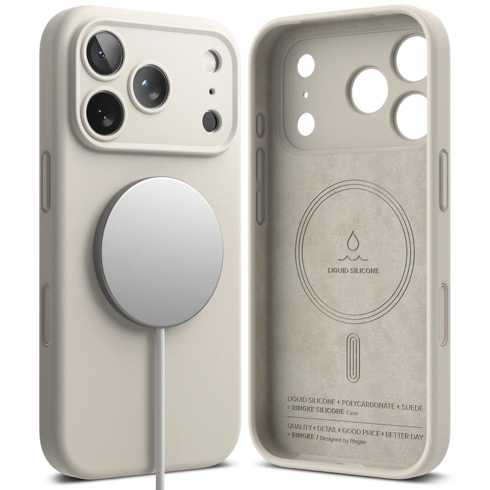 Ringke iPhone 17 Pro - Silicone Magnetic MagSafe - Θήκη Σιλικόνης με MagSafe - Stone
