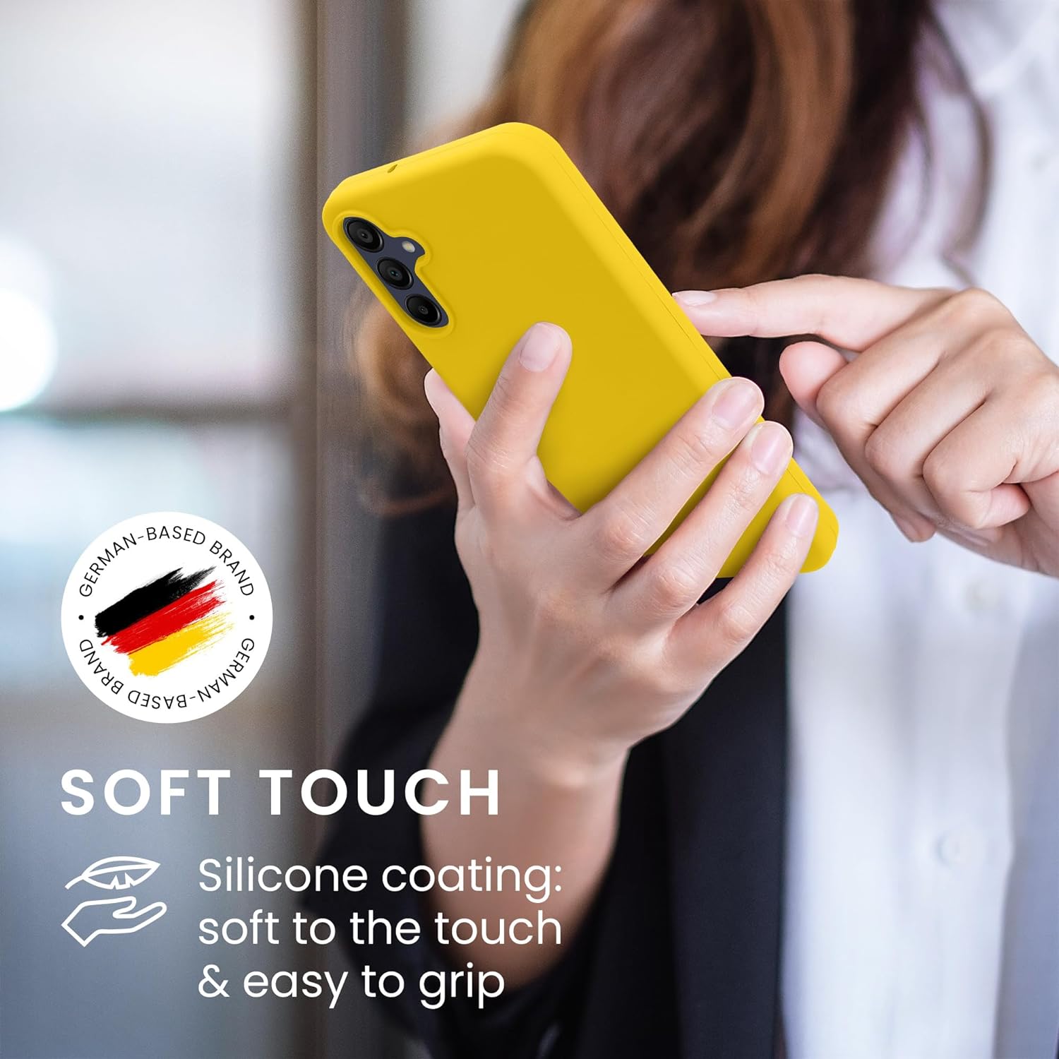 KW Samsung Galaxy A15 4G / A15 5G Θήκη Σιλικόνης Rubberized TPU - Bright Yellow