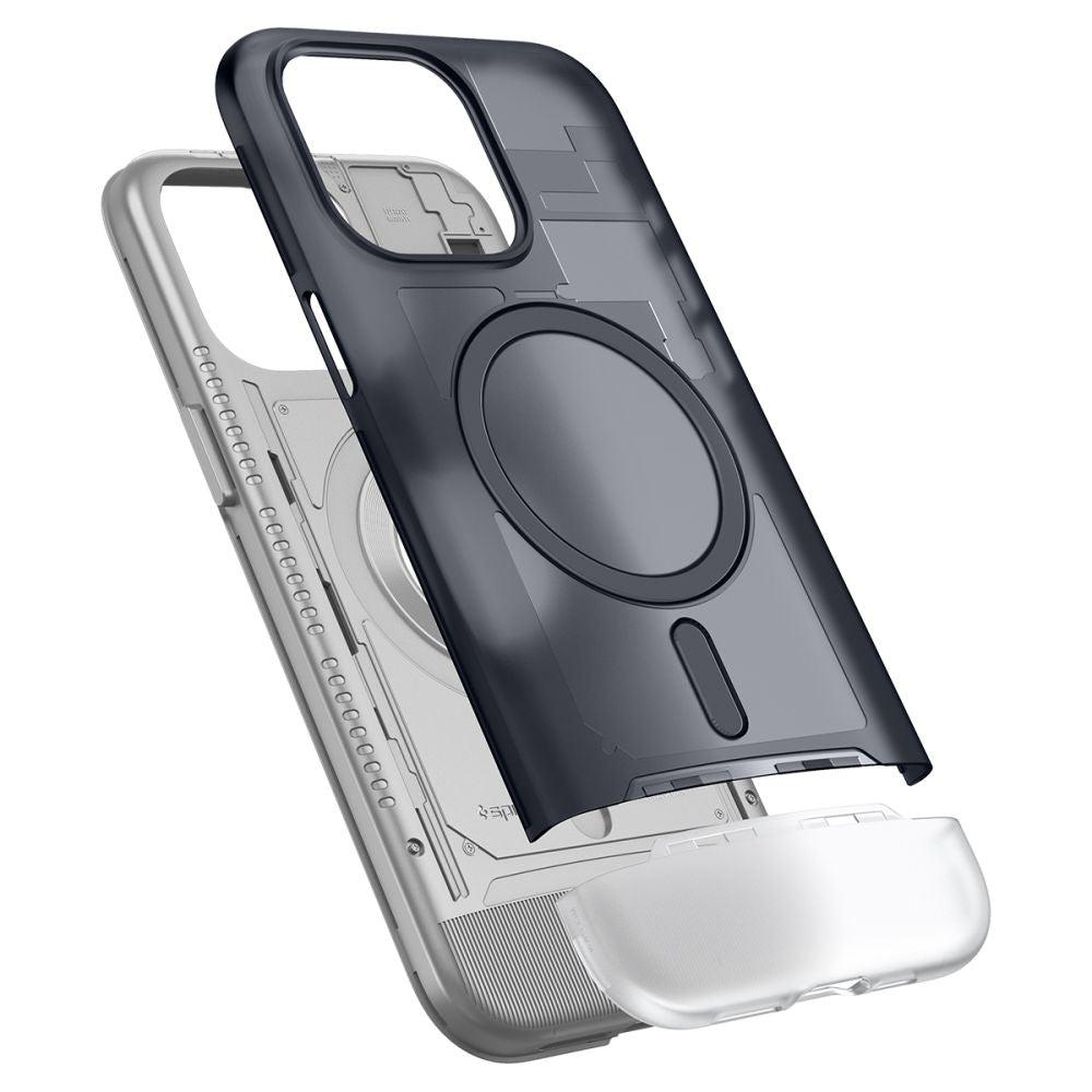 Spigen iPhone 15 Pro Max Classic C1 Mag Σκληρή Θήκη με Πλαίσιο Σιλικόνης και MagSafe - Graphite
