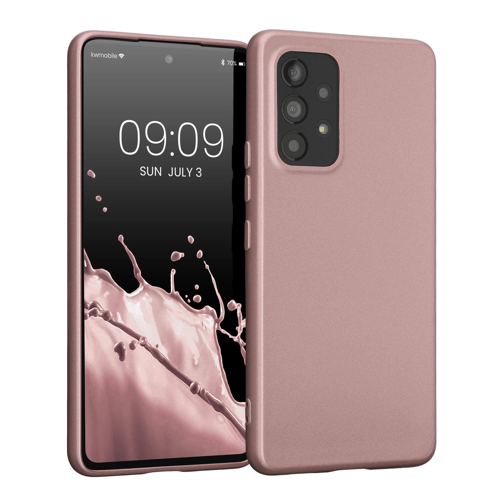KW Samsung Galaxy A53 5G Θήκη Σιλικόνης TPU - Metallic Rose Gold - 58019.31