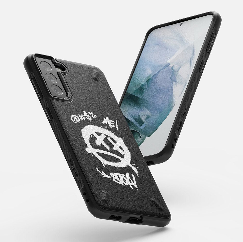 Ringke Samsung Galaxy S21 Plus Onyx Durable TPU Case Θήκη Σιλικόνης - Design Graffiti - Black
