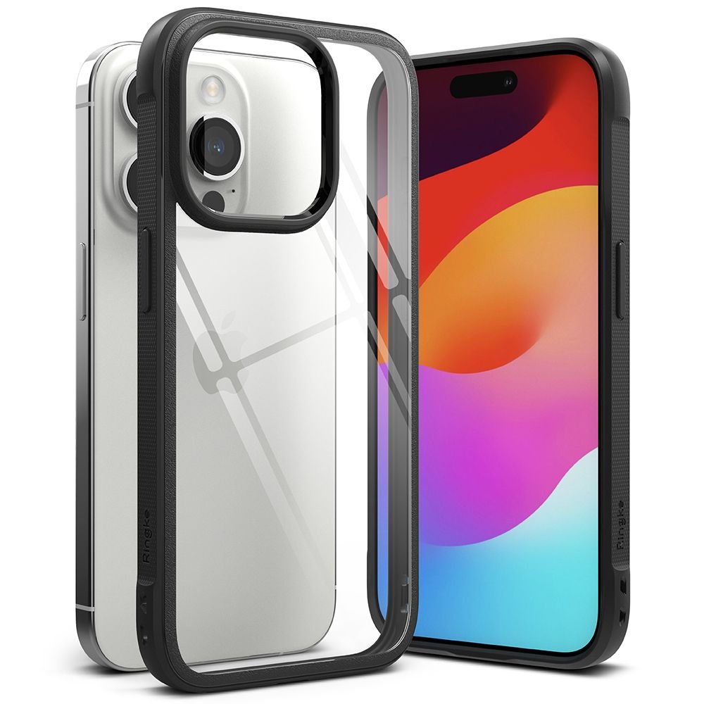 Ringke iPhone 15 Pro Fusion Bold Σκληρή Θήκη με Πλαίσιο Σιλικόνης - Black / Διάφανη