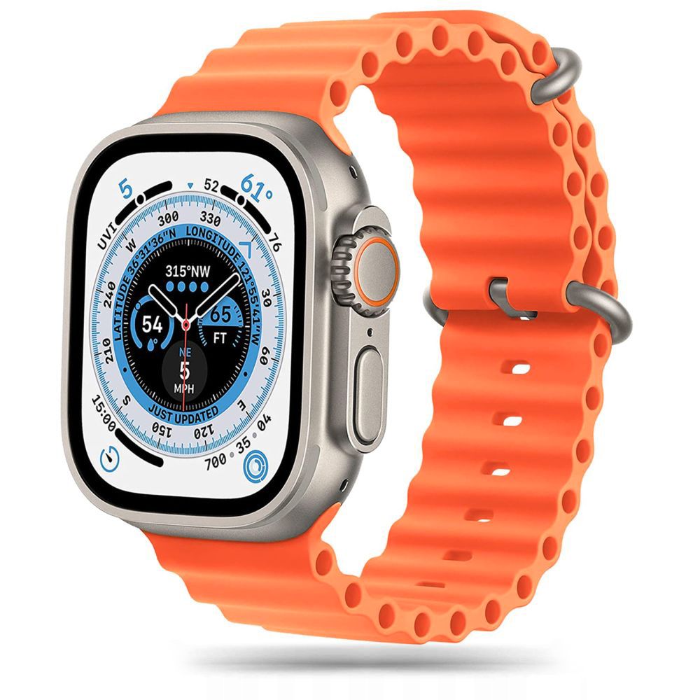 Tech - Protect Λουράκι Apple Watch 8/9/10/11 - SE (1/2/3) - Ultra (1/2/3) – 44/45/46/49mm IconBand Pro Λαστιχένιο - Orange
