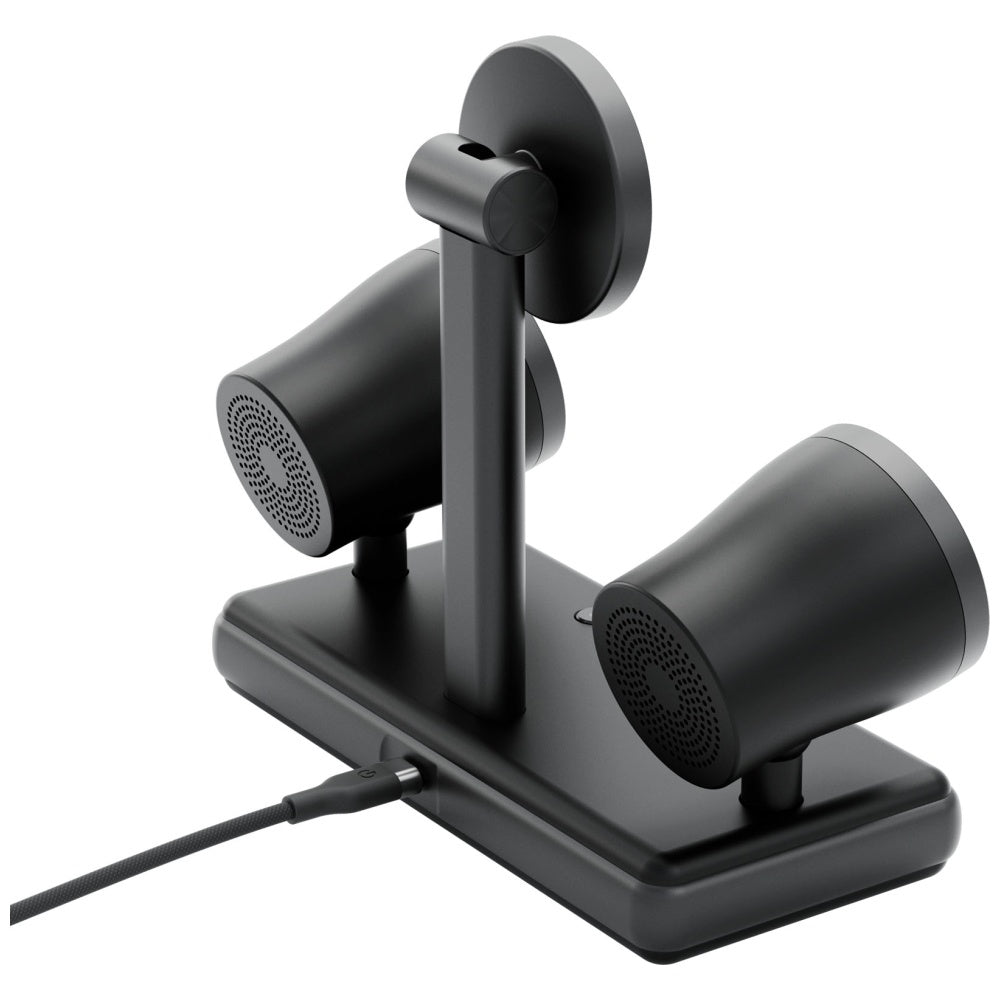 Energea MagAudio Stand - 2in1 Ασύρματος Μαγνητικός Φορτιστής MagSafe 15W με Στερεοφωνικά Ηχεία - Graphite