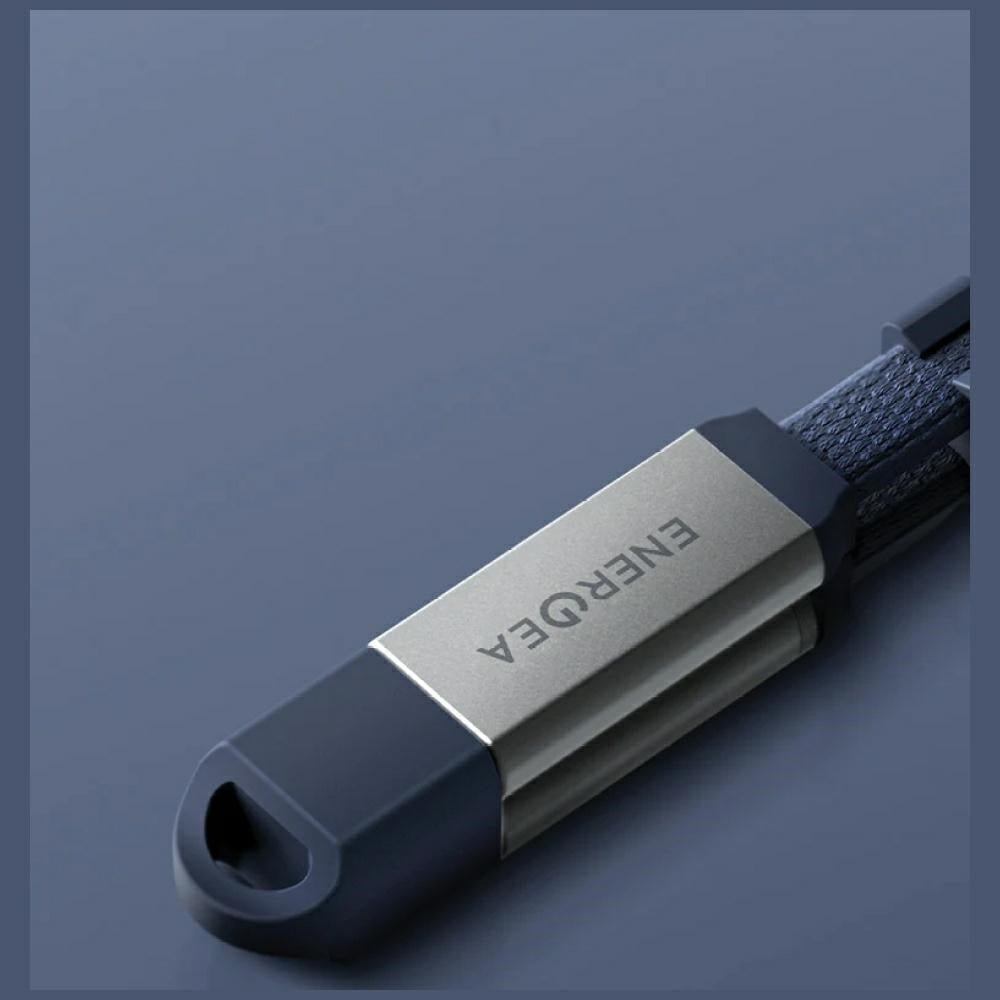 Energea Sheath Travel - 2in1 Καλώδιο Γρήγορης Φόρτισης 60W Type - C to Type - C / Type - C to USB - A 1.2m - Blue