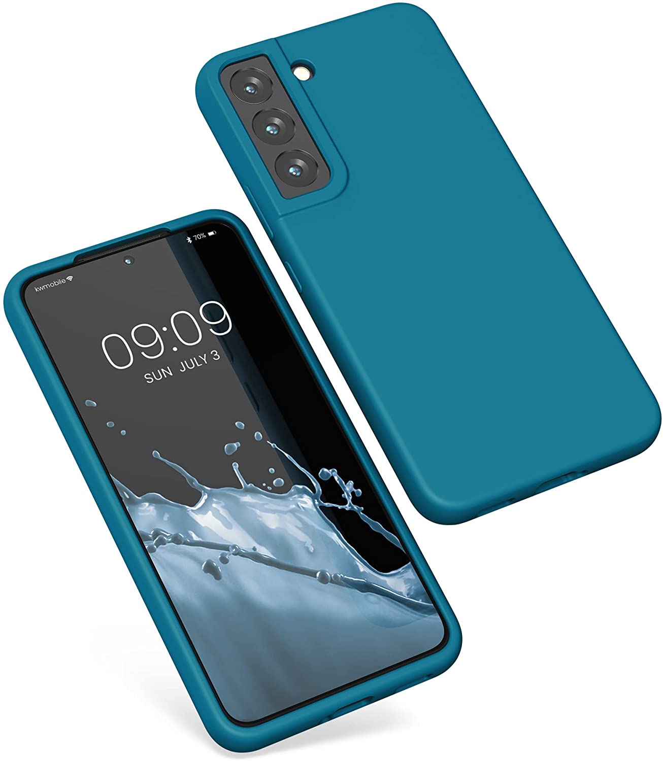 KW Samsung Galaxy S22 Θήκη Σιλικόνης Rubberized TPU - Caribbean Blue - 56756.224