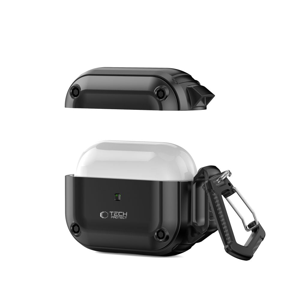 Tech - Protect AirPods Pro 1 / 2 Θήκη από Σκληρό Πλαστικό και Σιλικόνη - Rough Hook - Διάφανη