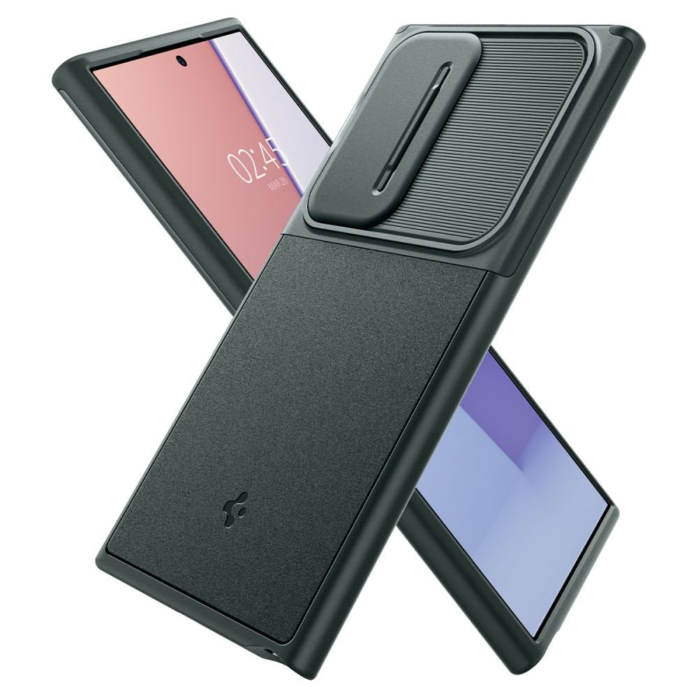 Spigen Samsung Galaxy S24 Ultra Optik Armor Θήκη Σιλικόνης με Κάλυμμα για την Κάμερα - Abyss Green
