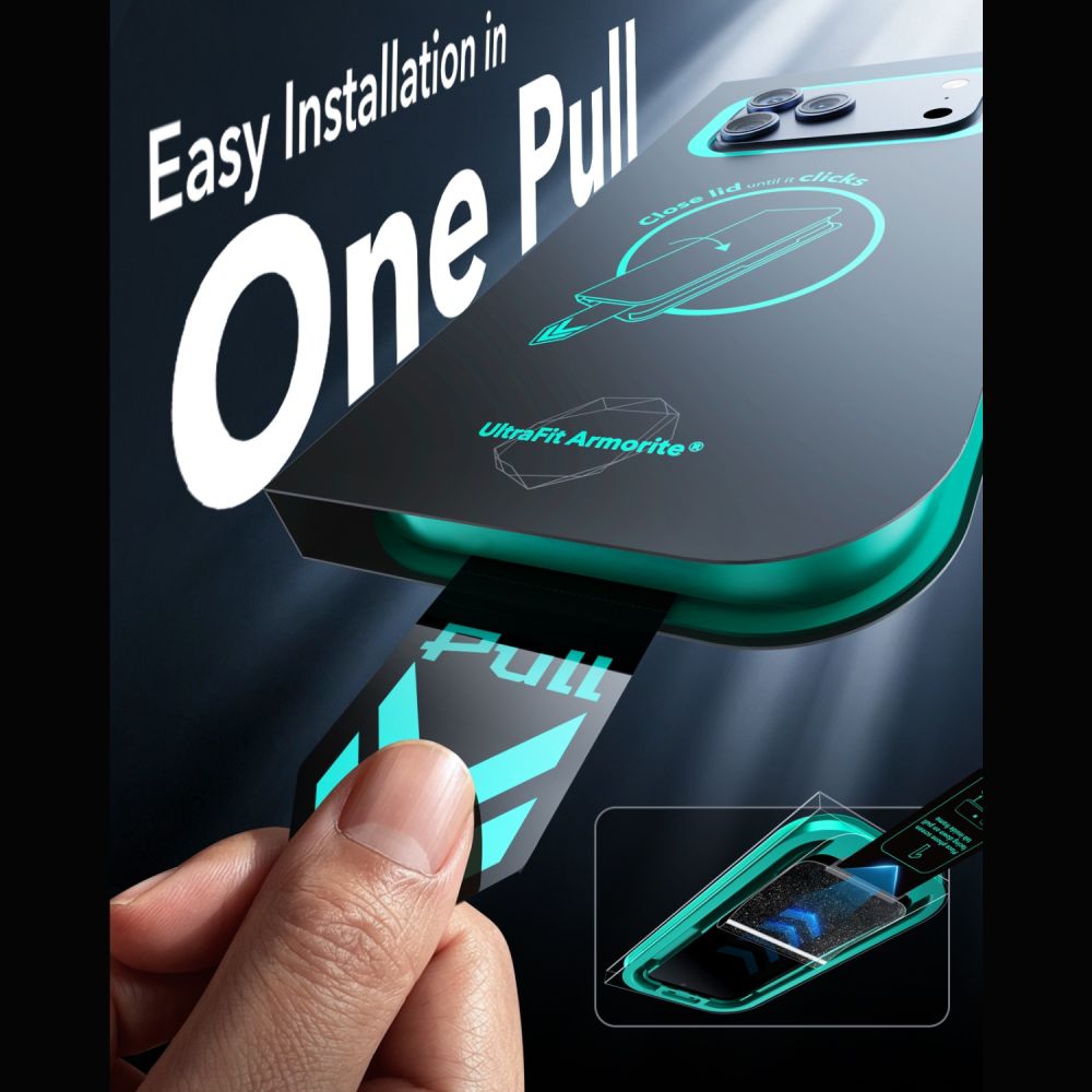 ESR iPhone 17 Pro / iPhone 18 Pro - Αντιχαρακτικό Γυαλί Οθόνης - UltraFit Armorite - 2 Τεμάχια - Black