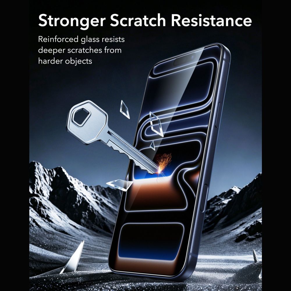 ESR iPhone 17 Pro / iPhone 18 Pro - Αντιχαρακτικό Γυαλί Οθόνης - UltraFit Armorite - 2 Τεμάχια - Black