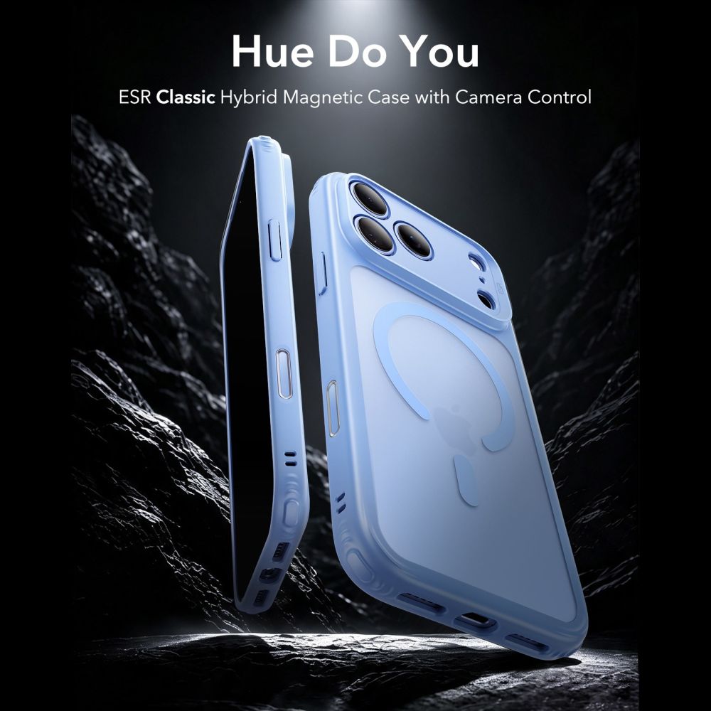 ESR iPhone 17 Pro / iPhone 18 Pro - Σκληρή Θήκη με Πλαίσιο Σιλικόνης - Classic Hybrid MagSafe - Frosted Light Blue