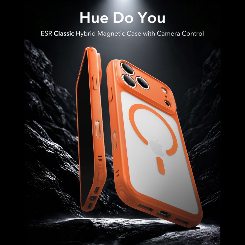 ESR iPhone 17 Pro / iPhone 18 Pro - Σκληρή Θήκη με Πλαίσιο Σιλικόνης - Classic Hybrid MagSafe - Frosted Orange