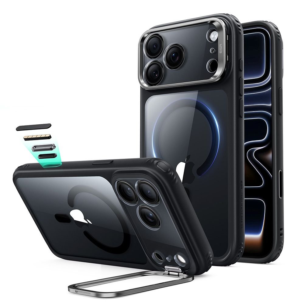 ESR iPhone 17 Pro / iPhone 18 Pro - Σκληρή Θήκη με Πλαίσιο Σιλικόνης και Σταντ - Classic Hybrid Kickstand MagSafe - Clear / Black