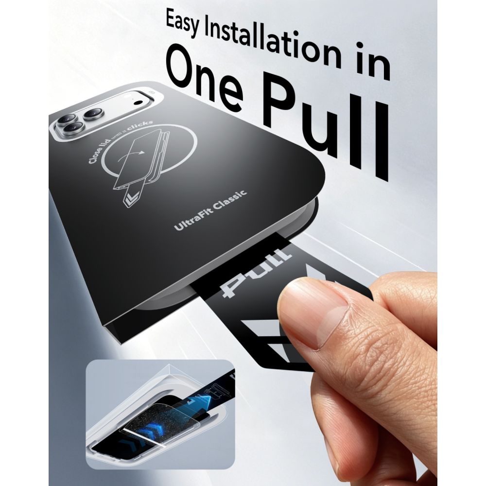 ESR iPhone 17 Pro Max / iPhone 18 Pro Max - Full Screen Αντιχαρακτικό Γυαλί Οθόνης - UltraFit Classic - 2 Τεμάχια - Black