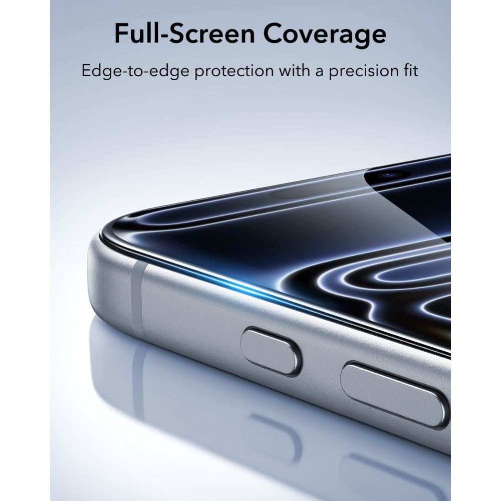 ESR iPhone 17 Pro Max / iPhone 18 Pro Max - Full Screen Αντιχαρακτικό Γυαλί Οθόνης - UltraFit Classic - 2 Τεμάχια - Black