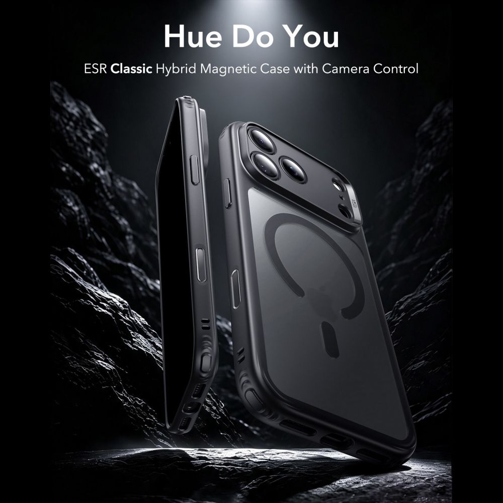 ESR iPhone 17 Pro Max / iPhone 18 Pro Max - Σκληρή Θήκη με Πλαίσιο Σιλικόνης - Classic Hybrid MagSafe - Frosted Black