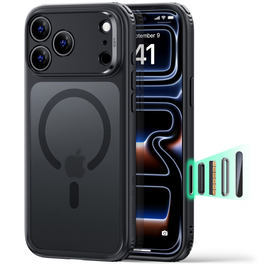 ESR iPhone 17 Pro Max / iPhone 18 Pro Max - Σκληρή Θήκη με Πλαίσιο Σιλικόνης - Classic Hybrid MagSafe - Frosted Black