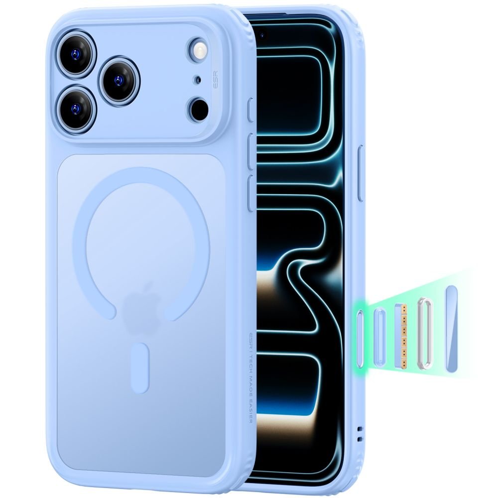 ESR iPhone 17 Pro Max / iPhone 18 Pro Max - Σκληρή Θήκη με Πλαίσιο Σιλικόνης - Classic Hybrid MagSafe - Frosted Light Blue