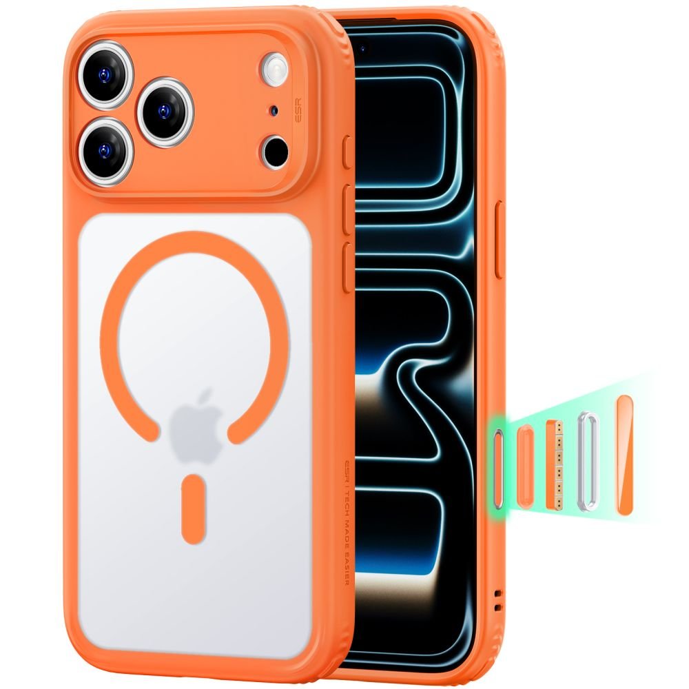 ESR iPhone 17 Pro Max / iPhone 18 Pro Max - Σκληρή Θήκη με Πλαίσιο Σιλικόνης - Classic Hybrid MagSafe - Frosted Orange