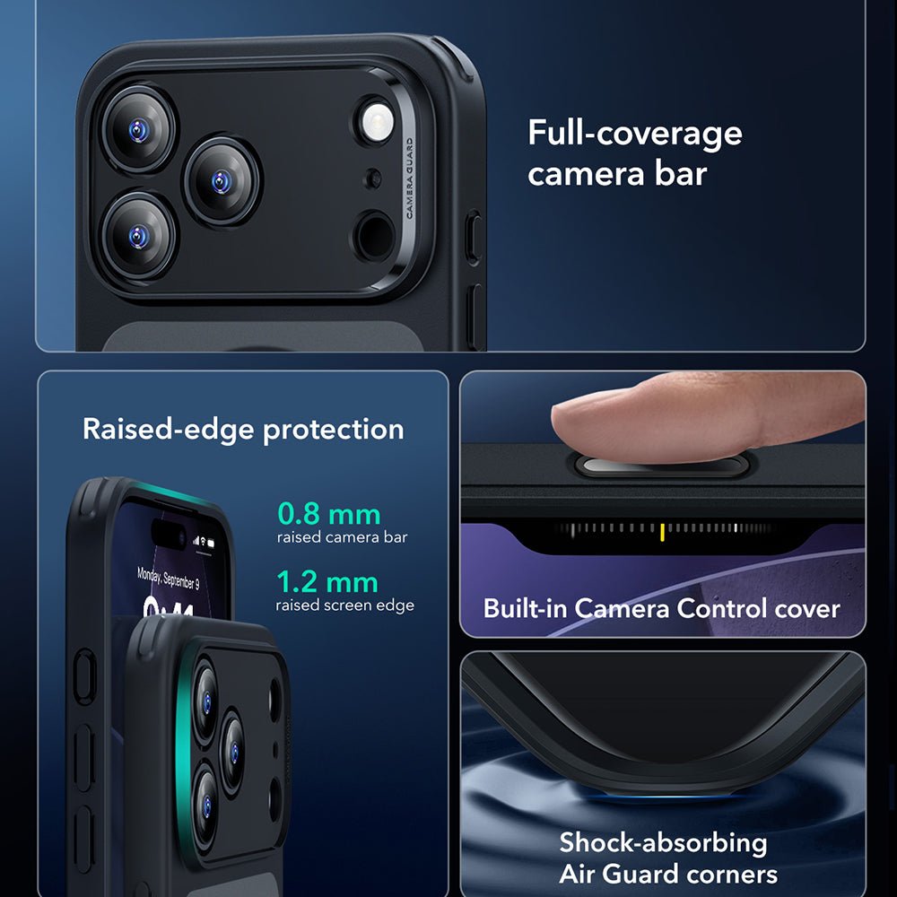 ESR iPhone 17 Pro Max - Σκληρή Θήκη με Πλαίσιο Σιλικόνης και MagSafe - Classic Hybrid Halolock - Frosted Black