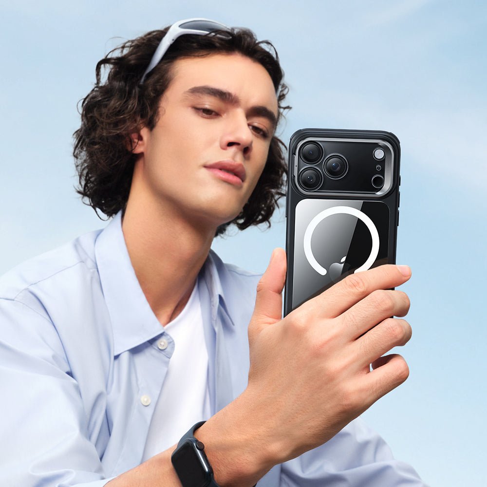 ESR iPhone 17 Pro Max - Σκληρή Θήκη με Πλαίσιο Σιλικόνης και Stand - Classic Hybrid HaloLock Kickstand - Clear Black