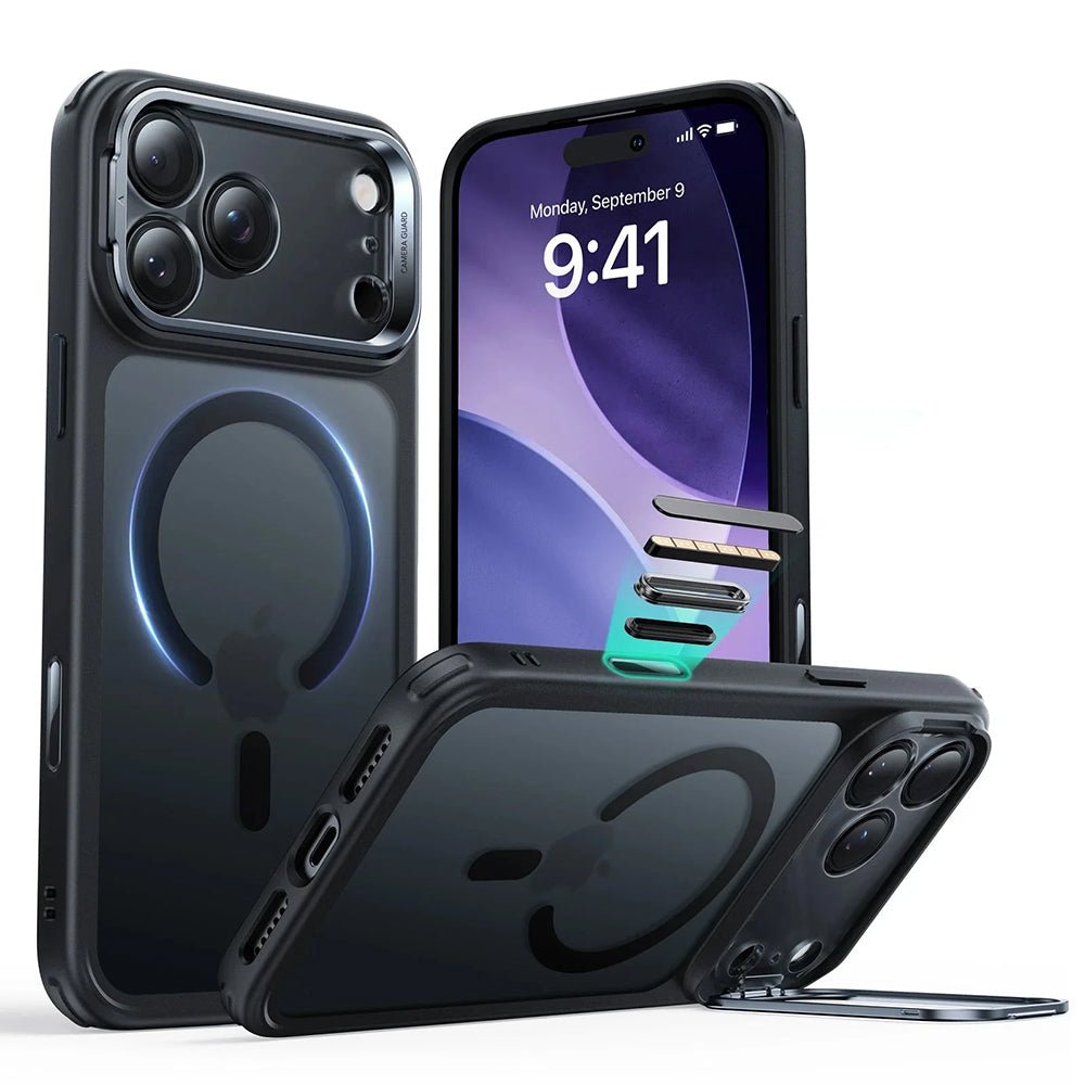 ESR iPhone 17 Pro Max - Σκληρή Θήκη με Πλαίσιο Σιλικόνης και Stand - Classic Hybrid HaloLock Kickstand - Frosted Black